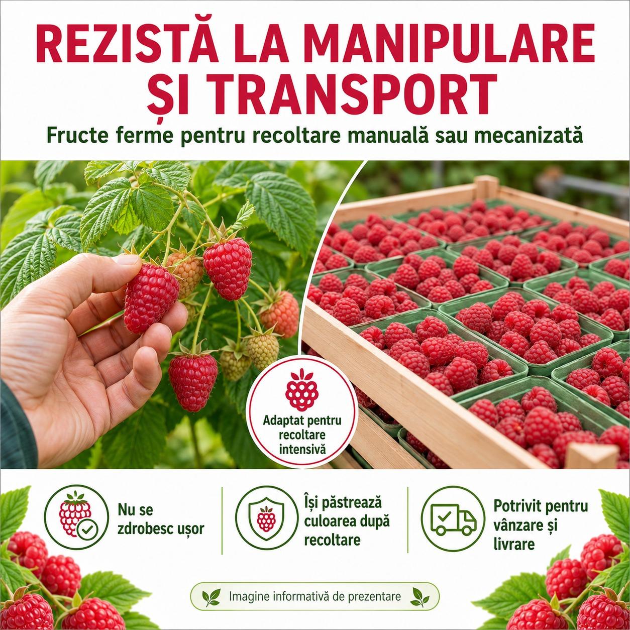 Butasi Zmeur Remontant Mapema pe Rod/ Pachet 25 BUC